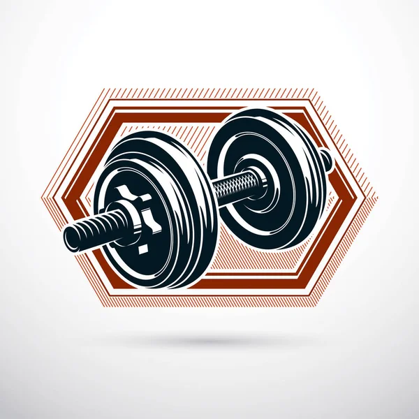 Dumbbell ilustracji wektor na białym tle składa się z dis — Wektor stockowy