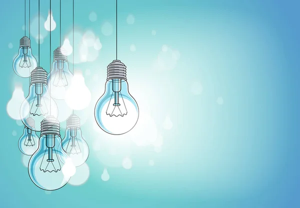 アイデア コンセプト電球ベクトルである単一のイラスト — ストックベクタ