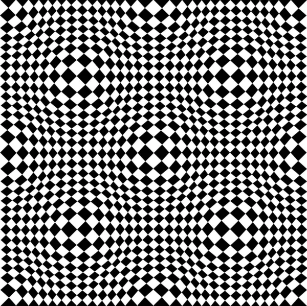 Motif sans couture à carreaux avec illusion optique de vo sphérique — Image vectorielle