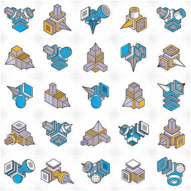 Vektör soyut şekiller collection.