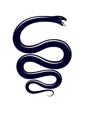 Yılan dövmesi, ölümcül zehir tehlikeli yılan, zehir aggr vektör