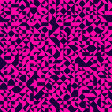 Geometrik mozaik vektör dikişsiz desen, kaotik soyut backg
