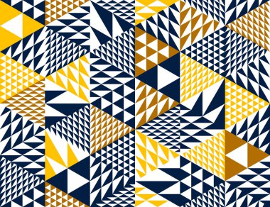 Küpler, eşkenar dörtgen ve üçgenler ile geometrik 3d dikişsiz desen 