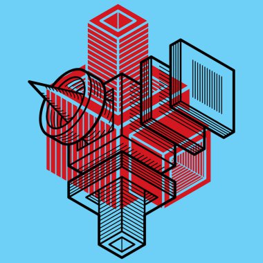 Üç boyutlu inşaat, soyut vektör trigonometri mühendislik