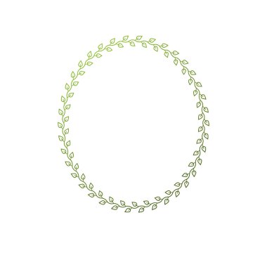 Ekoloji tarzı doğal süsleme ile oluşturulan vintage yuvarlak çerçeve,