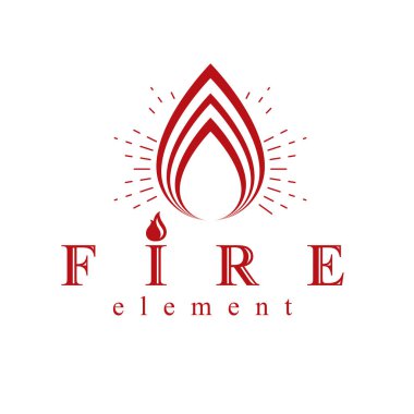 Yanan ateşi, doğa eleman vektör logo kullanmak için güç