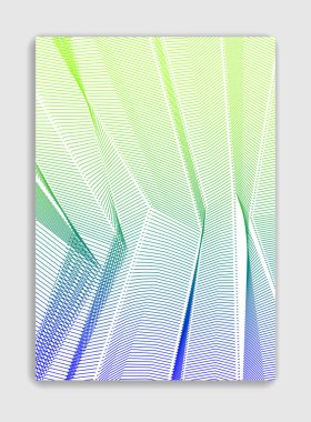 Soyut çizgiler vektör minimal modern broşür tasarımı, kapak sıcaklığı