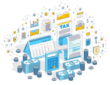 Vergilendirme kavramı, vergi formu veya nakit mon ile kağıt yasal belge