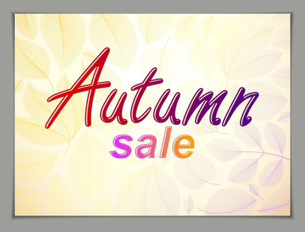 Diseño de banner horizontal de otoño, hojas vectoriales amarillas y rojas fl — Vector de stock
