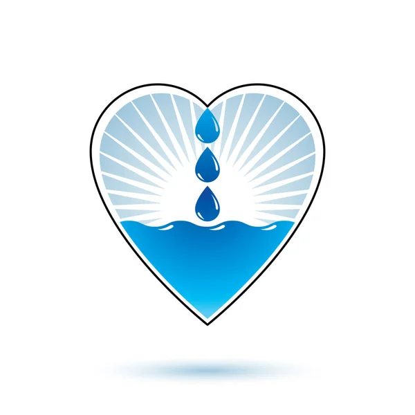 Zuiver water vector abstracte logo voor gebruik in mineraalwater adv — Stockvector