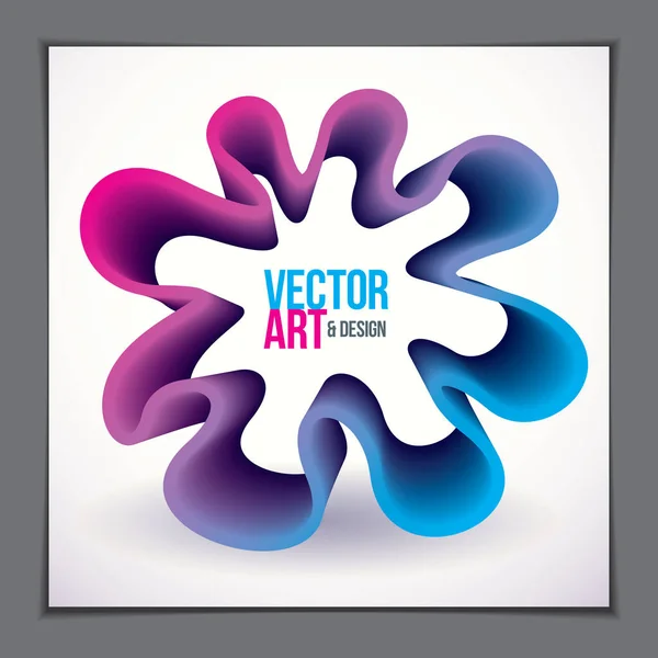 Forma Flor Gradiente Forma Color Vector Elemento Arte Abstracto Perfecto — Vector de stock