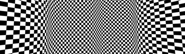 Checker Pola Mesh Dalam Dimensi Vektor Perspektif Latar Belakang Abstrak - Stok Vektor