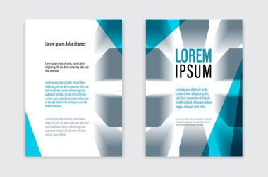 İş broşürü ofis yapı yapı vektörü şablonu, ön ve arka sayfalar, modern broşür veya yıllık rapor, kapak veya sunum A4 kurumsal trend biçimi.