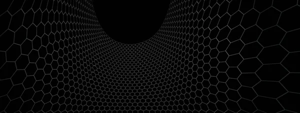 Fond Abstrait Vectoriel Technologique Avec Maillage Hexagonal Abstraction Nanotechnologie Science — Image vectorielle