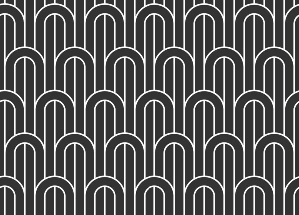 ストライプベクトル線でシームレスなパターン 幾何学的な抽象的な背景 ストライプネット 光迷路 Webネットワーク 白黒のデザイン — ストックベクタ