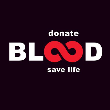 Sınırsız sembolden yapılmış vektör kanı. Hayat kurtar ve kan bağışı kavramsal illüstrasyon.