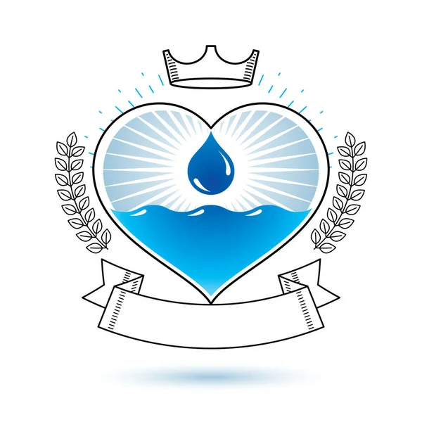 Vector Blauw Helder Water Drop Logotype Voor Gebruik Als Marketing — Stockvector