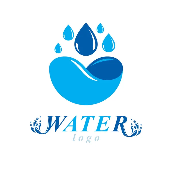 Globale Wasserzirkulation Vektor Logotyp Für Die Verwendung Kur Und Resort — Stockvektor