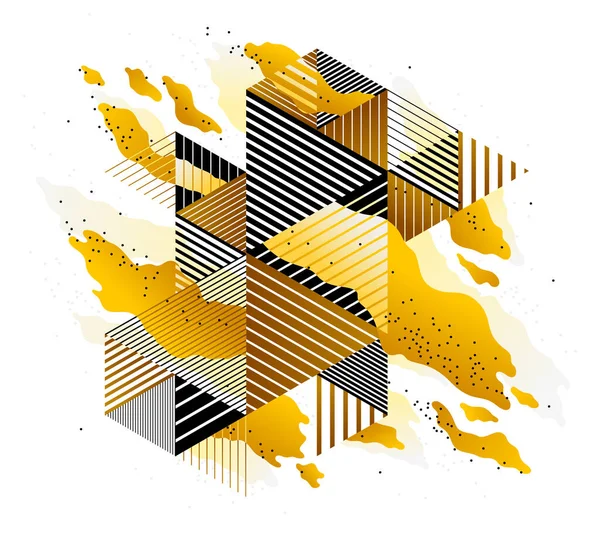 Abstrato Amarelo Lava Fluidos Vetor Ilustração Bolhas Gradientes Formas Movimento — Vetor de Stock