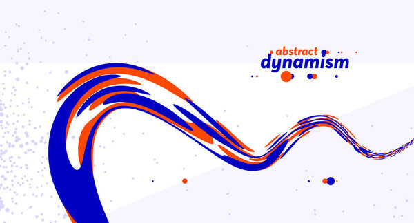 Трехмерная абстрактная векторная форма потока жидкости, фон динамического элемента дизайна, энергия, текущая в перспективе, наука или технология.