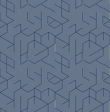 Kusursuz izometrik çizgiler geometrik desen, 3D küp vektör döşeme arka planı, mimari ve inşaat, duvar kağıdı tasarımı.