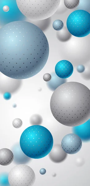 Abstract Bollen Vector Achtergrond Voor Telefoon Samenstelling Van Vliegende Ballen — Stockvector