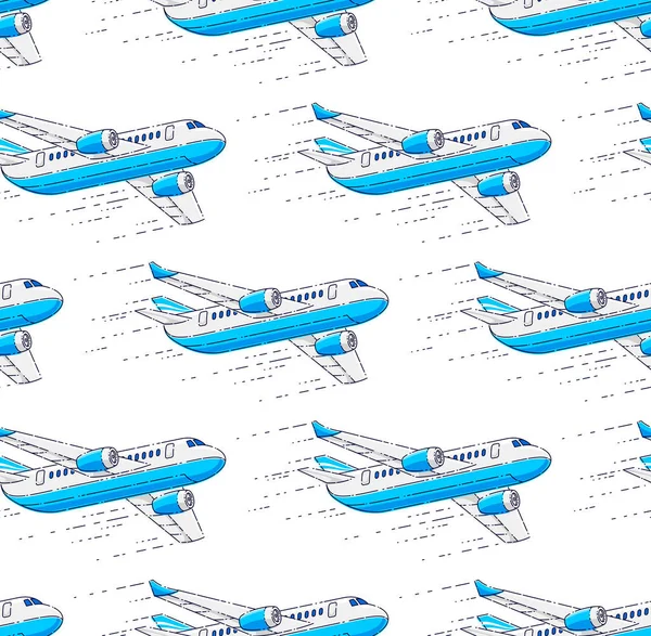 Letadla Bezproblémové Pozadí Letecké Společnosti Koncept Cestování Letadlem Vektorové Tapety — Stockový vektor
