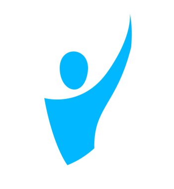 Beyaz, iş adamı işadamı sembolüne izole edilmiş basit insan vektör simgesi veya logosu.