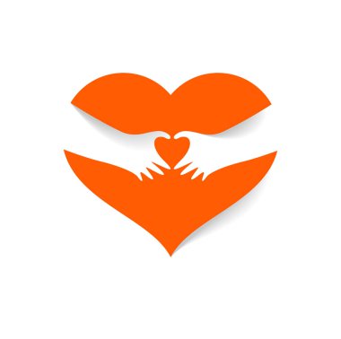 Kalp ve eller seni seviyor vektör konsepti, sevgi dolu eller, tutkuyu ve özenli illüstrasyonu seviyor..