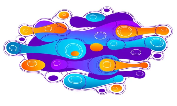 Abstract Kleurrijke Lava Vloeistoffen Vector Illustratie Bubble Gradiënten Vormen Beweging — Stockvector