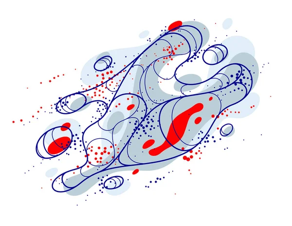 Abstraktní Barevné Lávové Tekutiny Vektorová Ilustrace Bublina Přechody Tvary Pohybu — Stockový vektor