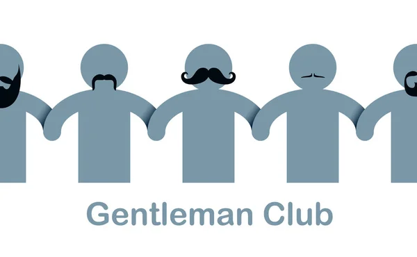 Dag Van Mens Internationale Vakantie Gentleman Club Mannelijke Solidariteit Concept — Stockvector