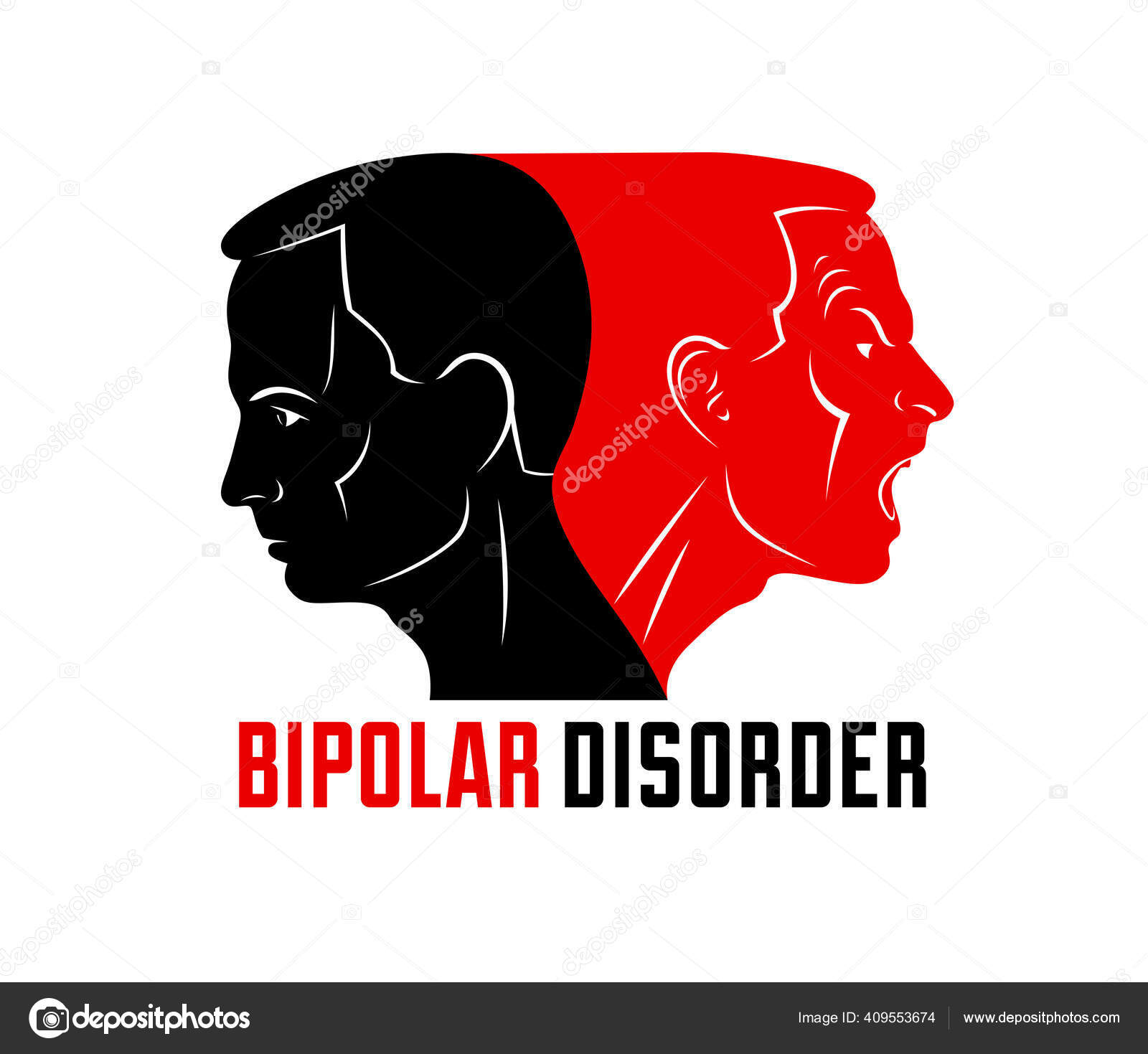 Bipolar Clipart Dois Desenhos Animados De Vampiros E Rostos De