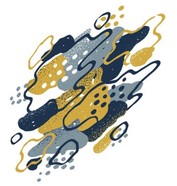 El çizimi sanat soyut şekiller vektör bileşimi, yaratıcı reklamcılık için şablon veya soyut illüstrasyon, sanatsal grafik tasarım ögesi.