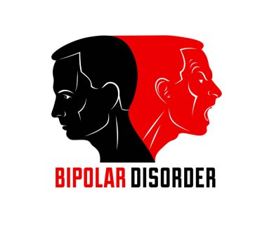 Anksiyete iç çatışma ve askıya alınmış öfke zihinsel sağlık vektörü kavramsal illüstrasyon veya logo insan yüzü profili ve diğer profil tarafından görselleştirilmiş ilk olarak çığlık ve bağırma ile gelir.