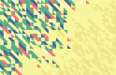 Soyut mozaik vektör arkaplan sarı ve yeşil illüstrasyon, geometrik fayans arkaplan soyutlaması, reklam ve sunumlar için boş şablon.