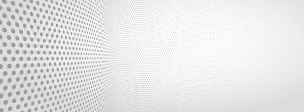 Abstrakter Monochromer Hintergrund Mit Punktemuster Vektordesign Technologiethema Dimensionaler Punktierter Fluss — Stockvektor