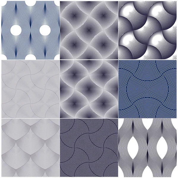 Geometrische Naadloze Patronen Set Abstracte Tegels Achtergronden Collectie Vector Herhalen — Stockvector
