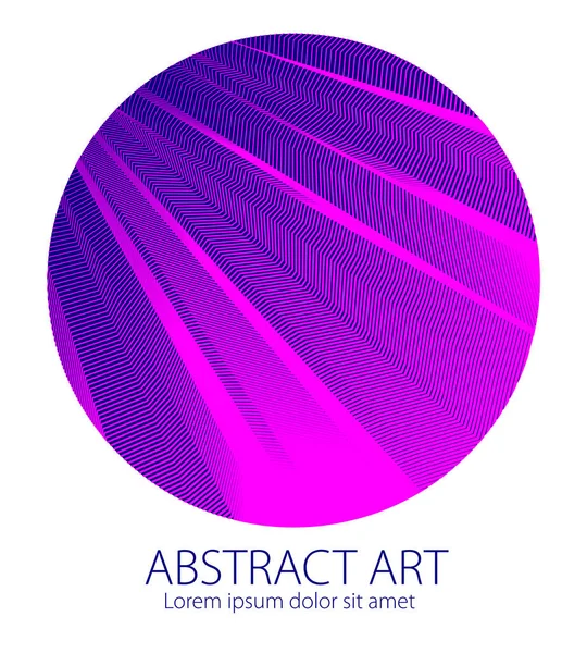 Sztuka Abstrakcji Liniowy Element Teksturowany Okrągłym Kształcie Wektor Abstrakcyjny Tło — Wektor stockowy