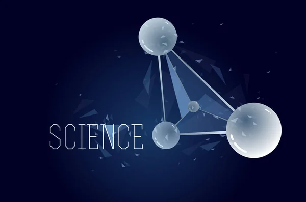 Moléculas Vetoriais Química Científica Física Tema Vetor Fundo Abstrato Micro —  Vetores de Stock