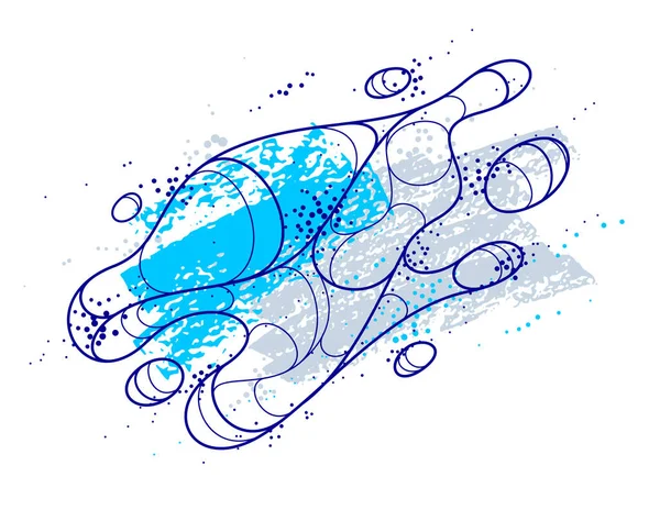 Ilustración Vectores Fluidos Lava Coloridos Abstractos Gradientes Burbuja Formas Movimiento — Archivo Imágenes Vectoriales