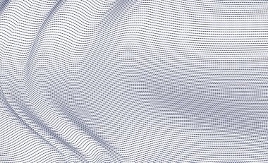 Noktalı parçacıklar akış vektörü soyut arkaplan, bilim ve teknoloji tema illüstrasyonu, dinamik parçacıkların dizisi, kapaklar ve reklamlar için şablon.