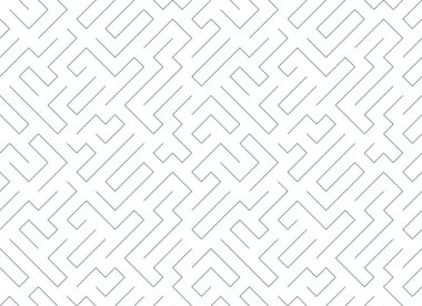 Labirent sonsuz soyut arka plan, açısal çizgileri olan bir mantık oyununun vektörsüz deseni, sürekli geometrik duvar kağıdı..