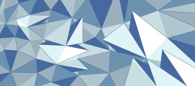 Düşük polimer ışık vektörü soyut arkaplan, 3D çokgen kristal yapı yüzeyi, kırık minimetrik cephe yapısı, harap soyutlama.