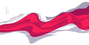 Doğa sanatı oryantal Japon tarzı vektör soyut arka plan kırmızı renklerde, su şekilleri ve dokuları gibi akışkan.