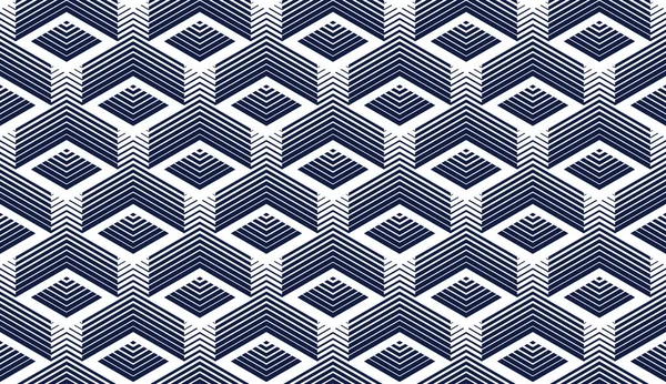 Küpsüz desen, soyut 3D optik arkaplan, garip izometrik doğrusal çokgen sonsuz duvar kağıdı, sürreal efekt siyah ve beyaz kiremit deseni.