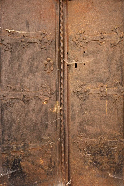 Metal Medieval Door Background Fragment — Stock Photo, Image