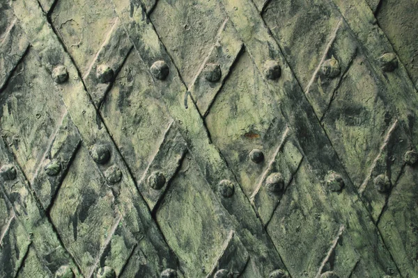 Metal Medieval Door Background Fragment — Stock Photo, Image