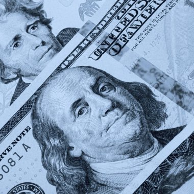dolarlık banknot (Ayrıntılar yakın çekim)