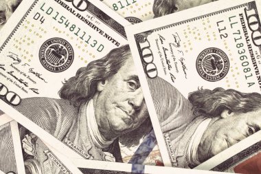 dolarlık banknot (Ayrıntılar yakın çekim)